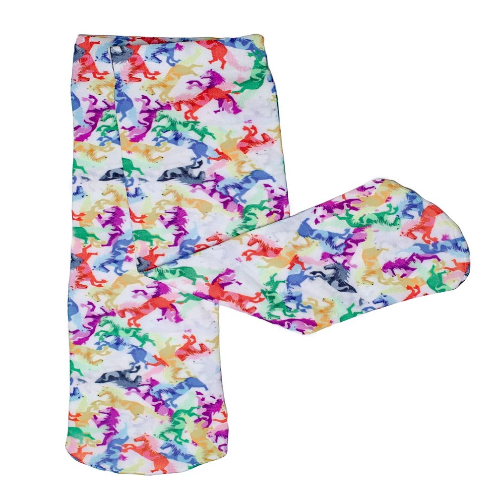 Anni Lyn Sportswear Girl's Boot Socks - One Size (Vibrant Horses)