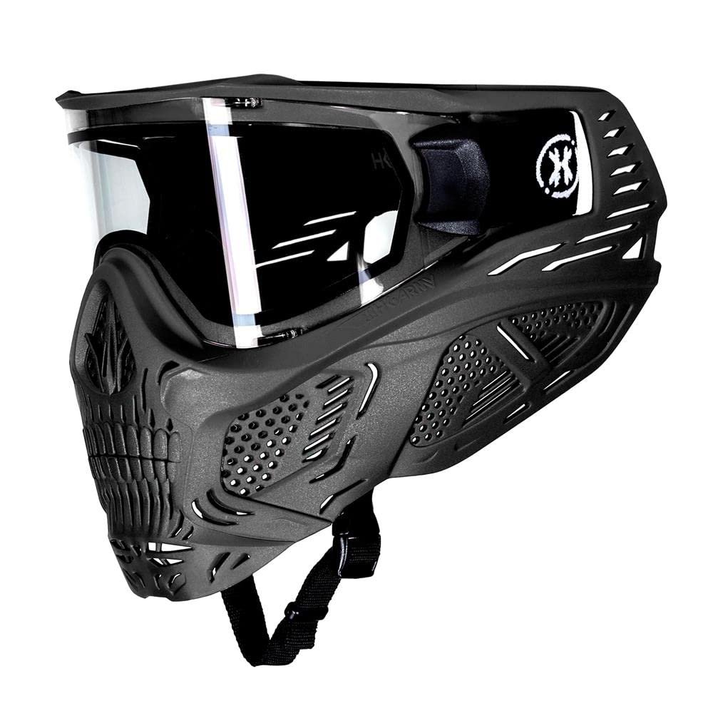 HK Army HSTL Skull Paintball Goggle/Airsoft Mask (Black, Clear)