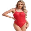 YiZYiF Womens Adult High Cut Thong Bikini Bodysuit Nightwear One Piece Monokini Swimsuit Red C One Size view 1