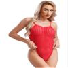 YiZYiF Womens Adult High Cut Thong Bikini Bodysuit Nightwear One Piece Monokini Swimsuit Red C One Size view 4