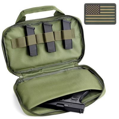 LIVANS Tactical Pistol Gun Case, Padded Handgun Case Double Pistol Wallet Handgun Pistol Soft Cases Rectangle Handguns Pouches