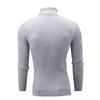 Autumn Winter Sweater Men Turtleneck Sweaters Pullover Slim Knitted Jumper Tops Wine Red XL view 2