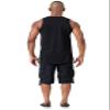 JC DISTRO Mens Basic Elong Longline Drop Cut Scallop-Tail Tank Top Jersey Casual Shirts Black X-Large view 2