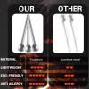 4 Pieces Titanium Long Handle Spork and Spoon Ultralight Portabale Flatware 8.7 Inch Soup Spoon Camping Spork for Outdoor Camping Backpacking Hiking Travel Picnic Tableware (Silver) view 3