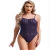 YiZYiF Womens Adult High Cut Thong Bikini Bodysuit Nightwear One Piece Monokini Swimsuit Navy Blue One Size view 3