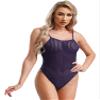 YiZYiF Womens Adult High Cut Thong Bikini Bodysuit Nightwear One Piece Monokini Swimsuit Navy Blue One Size view 4