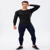 Blue Men's Compression Shirts Long Sleeve, Dry Fit Athletic Workout Gym Shirts Sports Base Layer Top Running T-Shirt view 2