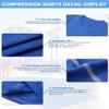 Blue Men's Compression Shirts Long Sleeve, Dry Fit Athletic Workout Gym Shirts Sports Base Layer Top Running T-Shirt view 4