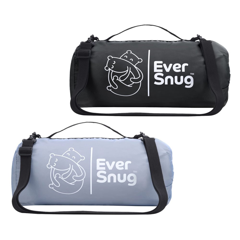 EverSnug Large Waterproof Outdoor Blanket Value Bundle - Camping Blanket for Cold Weather, Picnic, Stadium, Park, & Car Use - Machine Washable | Color Includes Black & Grey