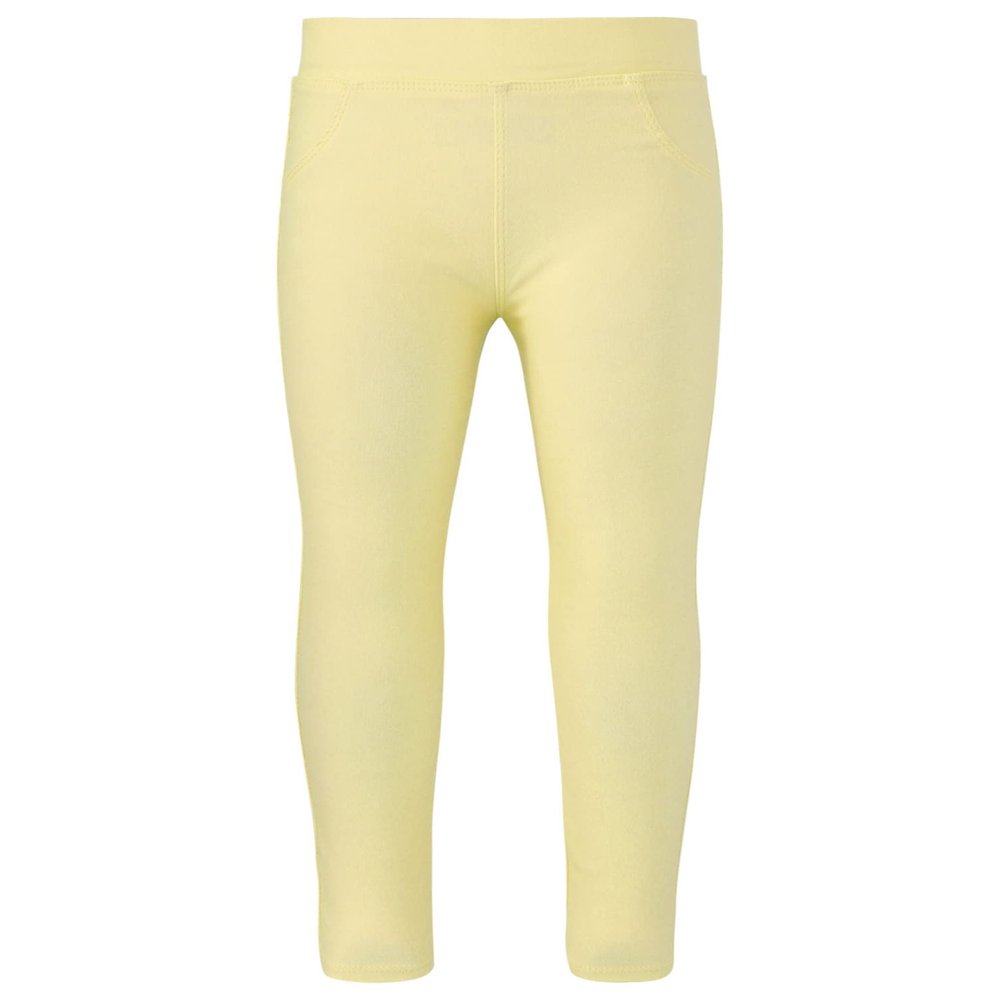 Aislor Girls Stretch Leggings Athletic Pants Workout Running Yoga Sports Footless Tights Gymnastic Dance School Leggings Yellow 3-4 Years