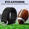 Seematn Web Football Belt 52 Inches Football Pants Belt D Ring Belts for Men Women Youth Boys Kids Girls(Black,8 Pcs) view 3