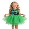 AGQT Baby Girls St Patricks Day Dress Sequin Tulle Soft Lined Formal Princess Dresses for Birthday Party Wedding Green 6-12 Months view 1