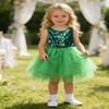 AGQT Baby Girls St Patricks Day Dress Sequin Tulle Soft Lined Formal Princess Dresses for Birthday Party Wedding Green 6-12 Months view 4