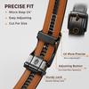 Zitahli Belt Men,Leather Ratchet Belt for Men Dress Casual Every Day with Adjustable Buckle,Trim to Fit For Gift Size 34"-40" view 3