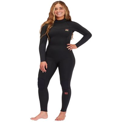 Billabong Womens 3/2mm Synergy Back Zip Fullsuit - Wild Black | 10