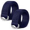 Seematn Web Football Belt 52 Inches Football Pants Belt D Ring Belts for Men Women Youth Boys Kids Girls(Blue,2 Pcs) view 1