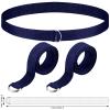 Seematn Web Football Belt 52 Inches Football Pants Belt D Ring Belts for Men Women Youth Boys Kids Girls(Blue,2 Pcs) view 2