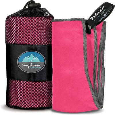 Youphoria Microfiber Travel Towel Fast Drying Lightweight - Quick Dry Towel for Camping, Beach, Backpacking, Hiking, & Sport