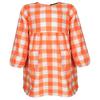 AGQT Toddler Christmas Plaid Dress Halloween Plaid Dress for Girls Long Sleeve Round Neck Shirt Dress Fall Winter Gingham Casual Midi Dress with Pockets Orange White Plaid Size 4-5T view 4