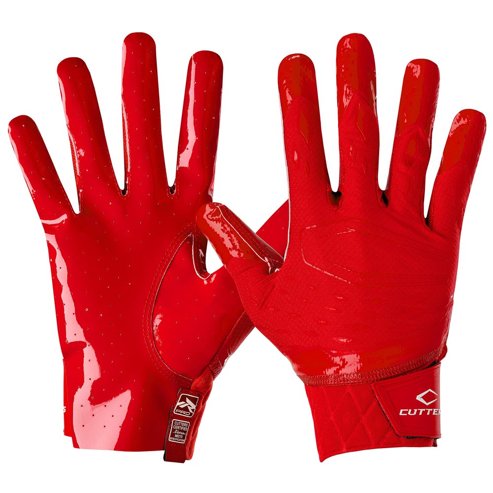 Cutters Rev Pro 5.0 Receiver Gloves Solid Red XL