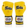 Fairtex Muay Thai Boxing Gloves BGV9 - Heavy Hitter Mexican Style Training & Sparring Gloves for Kick Boxing MMA K1 (Yellow/Black/Black Piping, 12 oz) view 3