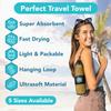 Youphoria Microfiber Travel Towel Fast Drying Lightweight - Quick Dry Towel for Camping, Beach, Backpacking, Hiking, & Sport Sunshine Yellow view 2