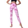 DGHM-JLMY Women High Waisted Seamless Workout Leggings Yoga Pants Fitness Tie Dye Sweatpants Scrunch Butt Lifting Elastic (Pink,X-Small,5,OZ) view 1