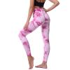 DGHM-JLMY Women High Waisted Seamless Workout Leggings Yoga Pants Fitness Tie Dye Sweatpants Scrunch Butt Lifting Elastic (Pink,X-Small,5,OZ) view 3
