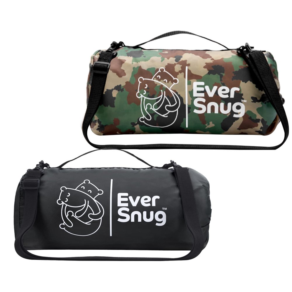 EverSnug Large Waterproof Camping Blanket Value Pack  Lightweight & Foldable Outdoor Blanket for Cold Weather, Outdoors, Stadium, Hiking & Car Use | Color Includes Camo & Black