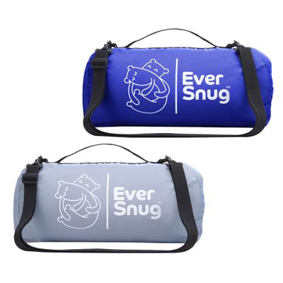 EverSnug Large Waterproof Picnic Blanket Value Pack - Lightweight Camping Blanket for Cold Weather, Outdoors, Stadium, Hiking & Car Use | Color Includes Blue & Grey