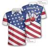 PRIMESTY Custom Bowling Shirts for Men, Patriotic American Flag Bowling Jerseys, Personalized Bowling Polo Shirts view 4
