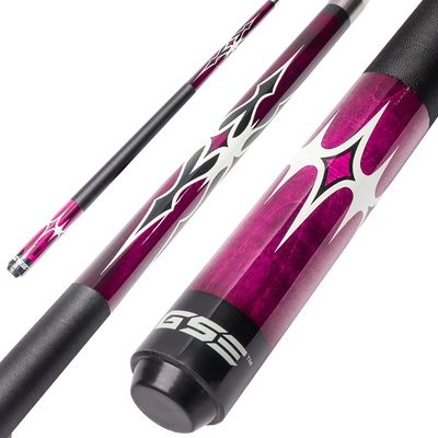 GSE Games & Sports Expert 58" 2-Piece Canadian Maple Hardwood Billiard Pool Cue Sticks for Men/Women, Great for House or Commercial/Bar Use (Purple, 20 Oz)