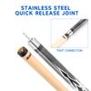 GSE Games & Sports Expert 58" 2-Piece Canadian Maple Hardwood Billiard Pool Cue Sticks for Men/Women, Great for House or Commercial/Bar Use (Grey, 19 Oz) view 3