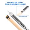GSE Games & Sports Expert 58" 2-Piece Canadian Maple Hardwood Billiard Pool Cue Sticks for Men/Women, Great for House or Commercial/Bar Use (Grey, 18 Oz) view 3