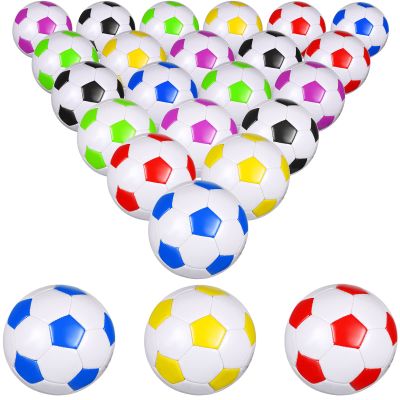 HyDren 24 Pack Soccer Balls Bulk with Pump Official Outside Christian Charity Donation Sport Soccer Balls Gifts for Teens Adults(Size 2,Multicolor)