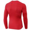 Red Men's Compression Shirts Long Sleeve, Dry Fit Athletic Workout Gym Shirts Sports Base Layer Top Running T-Shirt view 3