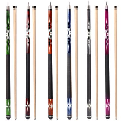 GSE Games & Sports Expert 58" 2-Piece Canadian Maple Hardwood Billiard Pool Cue Sticks for Men/Women, Set of 6 Pool Cues Sticks for House or Commercial/Bar Use (Weight 18/19/20/21 Oz Each)
