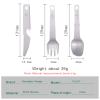 Boundless Voyage Titanium Tableware Set Outdoor Camping Knife Fork Spoon Bottle Opener Combo Set Portable Cutlery Set Utility Reusable Multitool Gear for Travel Backpacking Ti1077T view 3