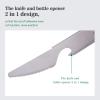 Boundless Voyage Titanium Tableware Set Outdoor Camping Knife Fork Spoon Bottle Opener Combo Set Portable Cutlery Set Utility Reusable Multitool Gear for Travel Backpacking Ti1077T view 4