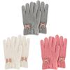ORVINNER Kids Winter Gloves for Boys Girls, 3 Pairs Children Warm Wool Lined Gloves Toddler Thermal Knitted Mittens (Pink/Grey/White Pack) view 1