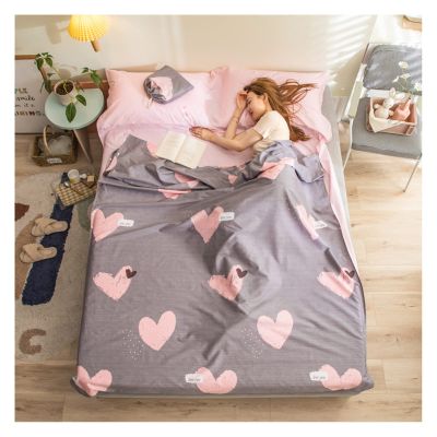 Sleeping Bag Liners Portable Adult Sleeping Bag, Ultra Light Compact Cotton Sleeping Bag Liner for Outdoor Camping Travel Hotel Sheet, for Four Seasons (Size : 80x215cm/31.49x84.64in)