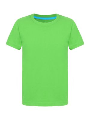 Aislor Kids Boys Girls Crewneck Short Sleeve T-Shirt School P.E Sports Fitness Running Top Undershirt Activewear Green 3-4 Years