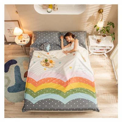 Sleeping Bag Liners Compact Adult Sleeping Bag, Ultra Light Portable Camping Travel Hotel Sheet Sleeping Bag Liner, Skin-Friendly and Comfortable Cotton Fabric (Size : 160x215cm/62.99x84.64in)