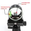 HNZMDY Archery 5 Pin Bow Sights 0.019 Optical Fiber Compound Bow Sight Micro Adjust Tool Less Design for Compound Bows Archery Hunting (Long Pole) view 3