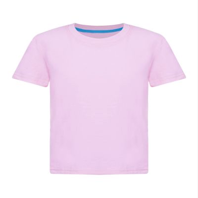 Aislor Kids Boys Girls Crewneck Short Sleeve T-Shirt School P.E Sports Fitness Running Top Undershirt Activewear Pink 5-6 Years