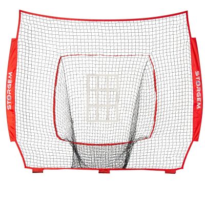 Storgem Replacement Net for Baseball Net,(Net Only),7-Strand Knotless Polyester Net,Fits The 7x7ft Size Baseball Bow Style Frames (Red Pro)