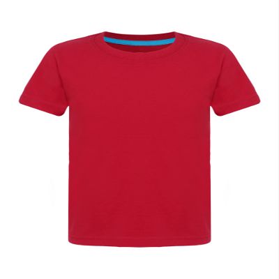 Aislor Kids Boys Girls Crewneck Short Sleeve T-Shirt School P.E Sports Fitness Running Top Undershirt Activewear Red 2-3 Years