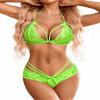 Avidlove Womens Sexy Lingerie Set Lace Bra and Panty Sets Green Yellow view 1