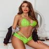 Avidlove Womens Sexy Lingerie Set Lace Bra and Panty Sets Green Yellow view 2