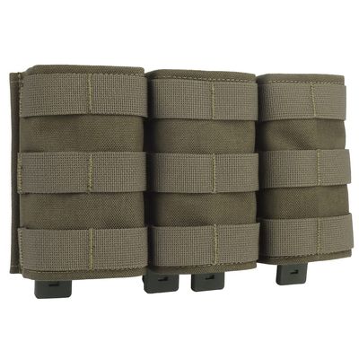 Tactical Triple 5.56 Fast Mag Pouch Molle Open Top Hunting Tactical Nylon Magazine Pouch Airsoft Carrier Pocket(High)